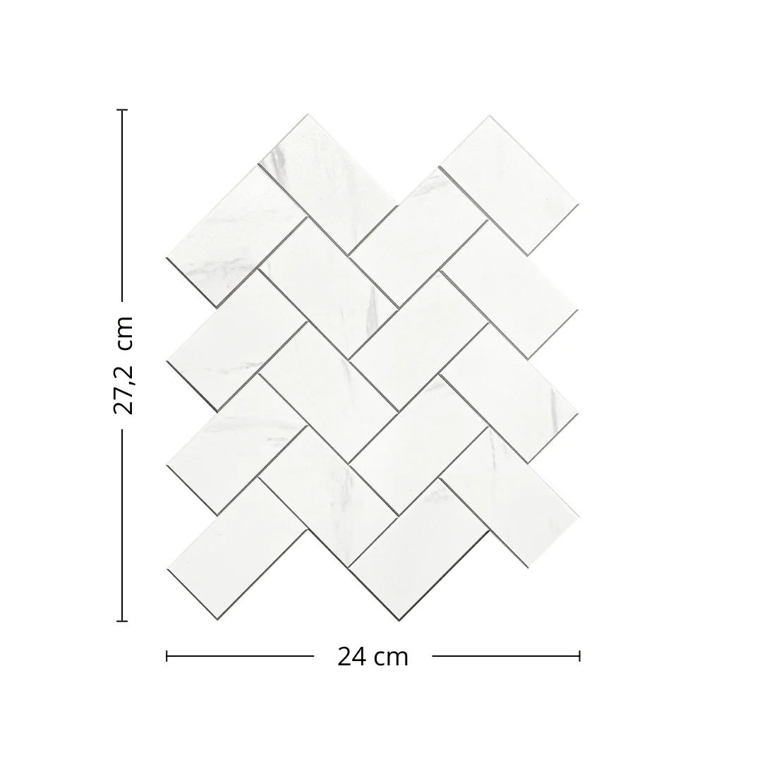10-pk Stein fiskeben marmor selvklebende veggfliser - Image 10