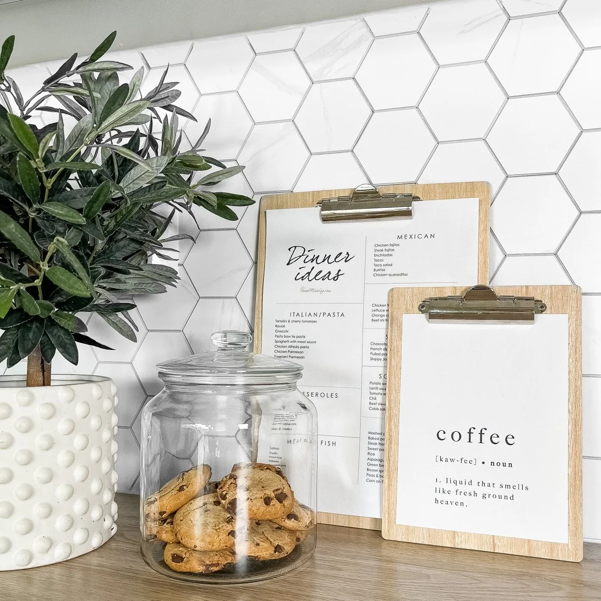 10-pk Stein hexagon marmor veggfliser - Image 3