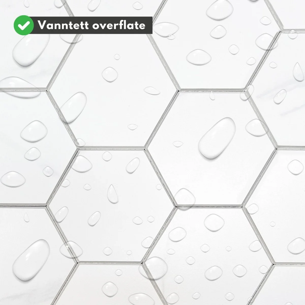 10-pk Stein hexagon marmor veggfliser - Image 4