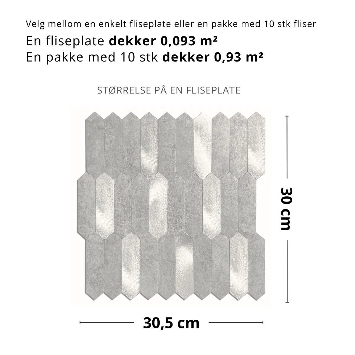 Stein lys grå hexagon selvklebende veggfliser - Image 4