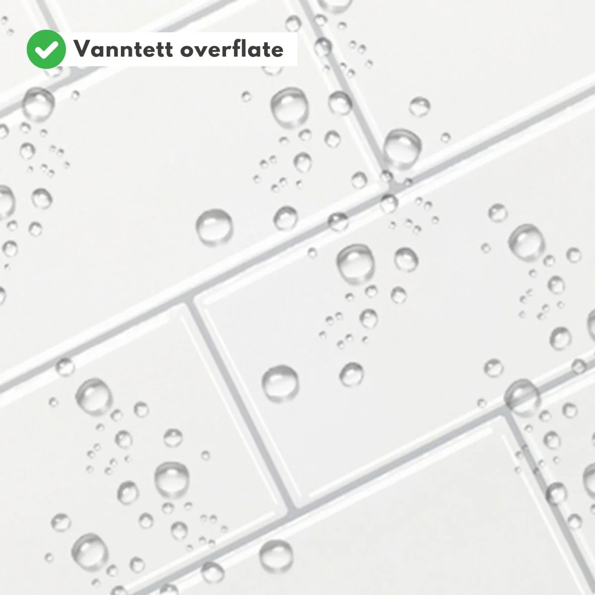10-pk Subway hvit med grå fuger selvklebende veggfliser - Image 7