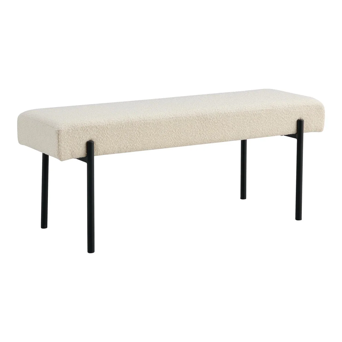 Swindon benk bouclé hvit 100 cm - Image 5