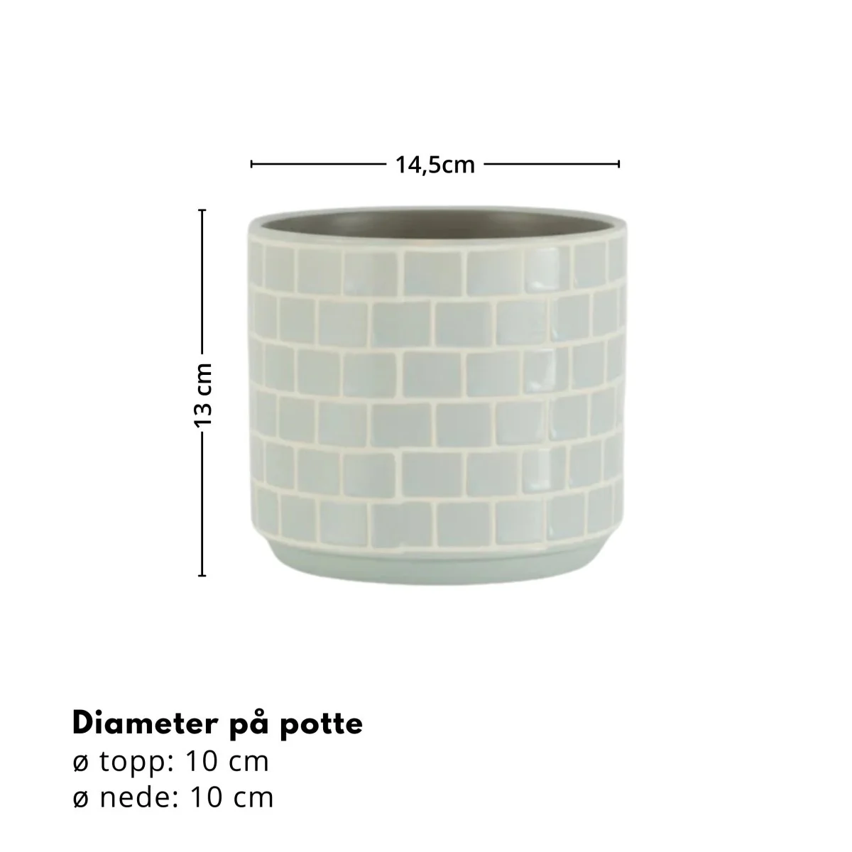 Tåke mosaikk potte ø 12,5 cm - Image 4