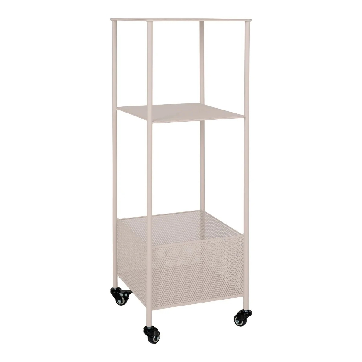 Torres vogn med tre hyller 35 x 35 x 100 cm, sand