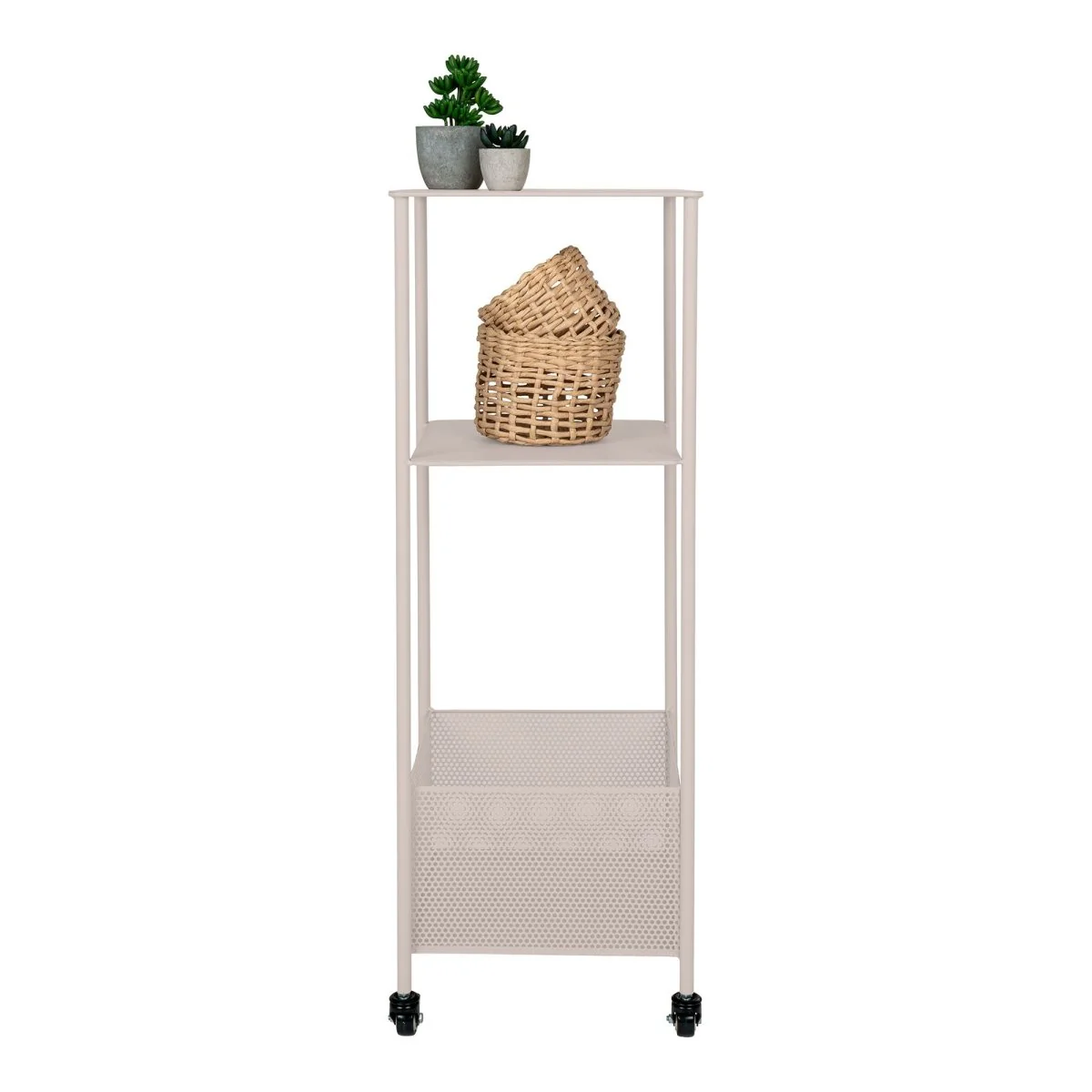 Torres vogn med tre hyller 35 x 35 x 100 cm, sand - Image 6
