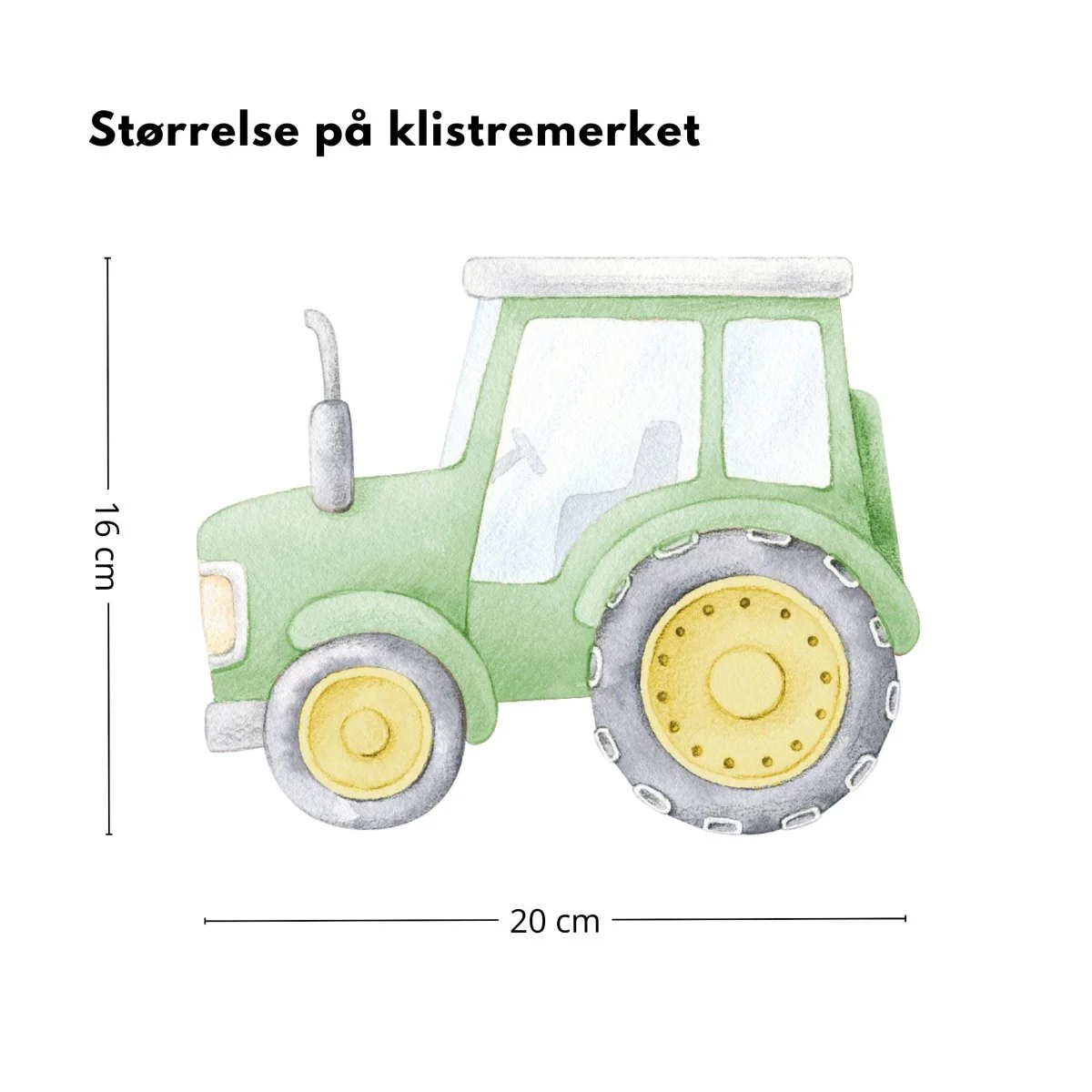 Traktor klistremerke, grønn - Image 2