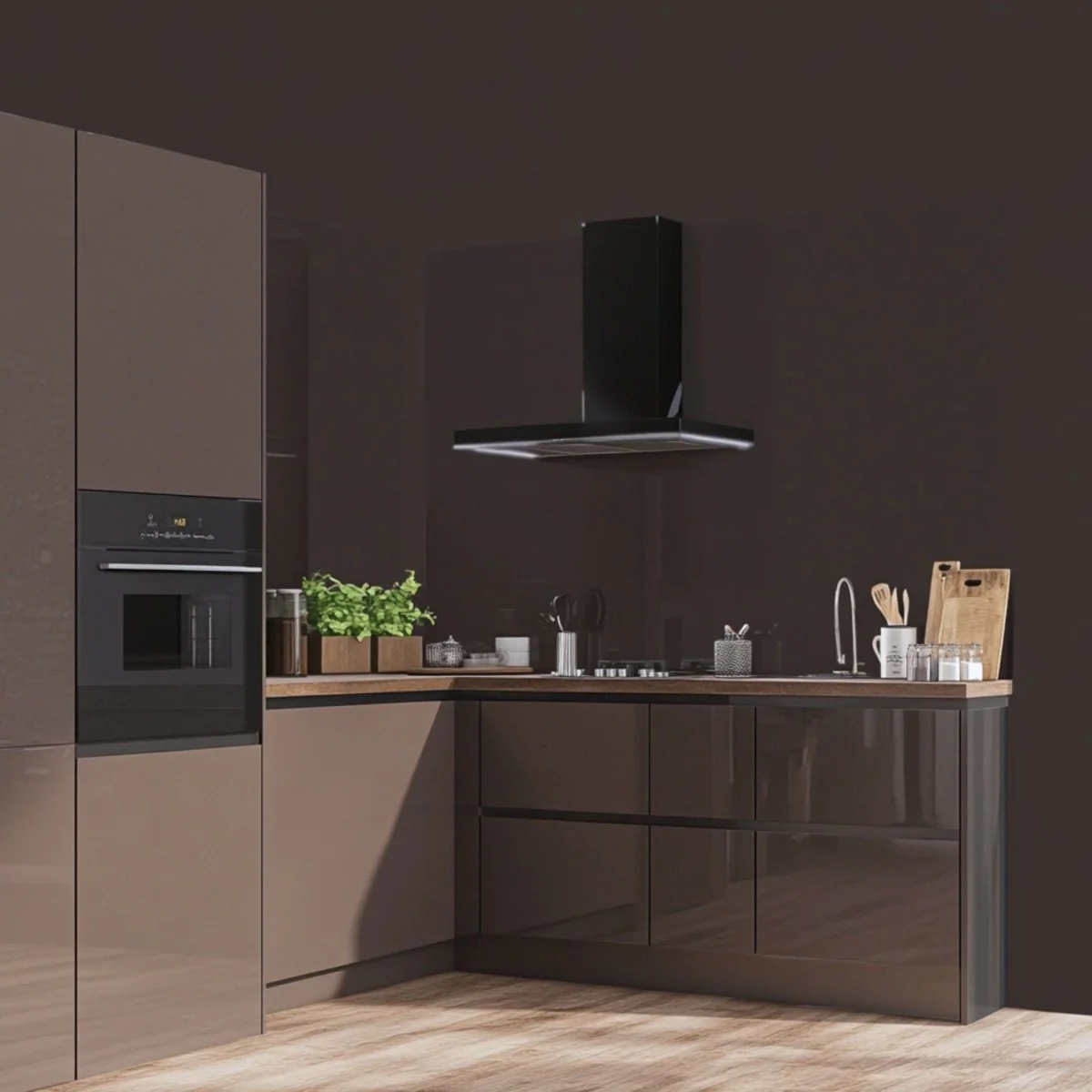 Uni lack taupe kontaktplast - Image 2