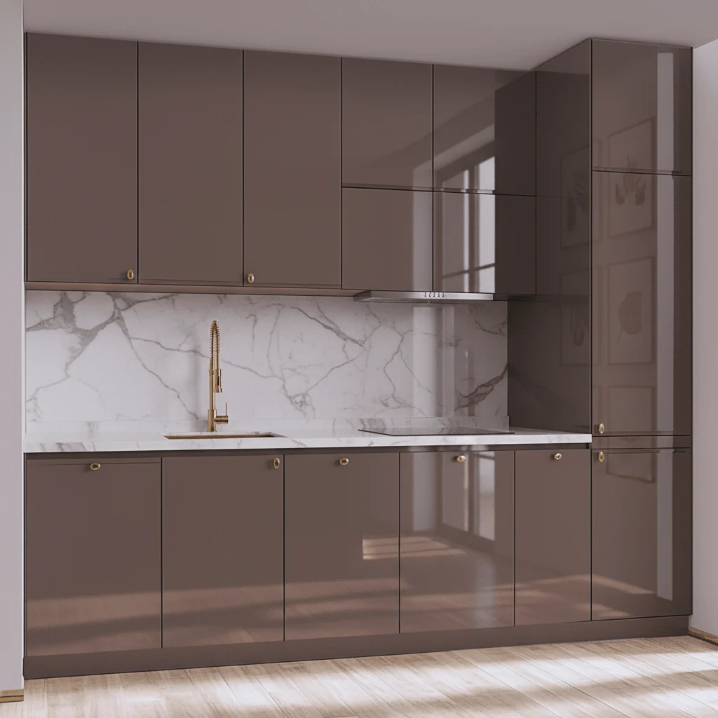 Uni lack taupe kontaktplast - Image 8