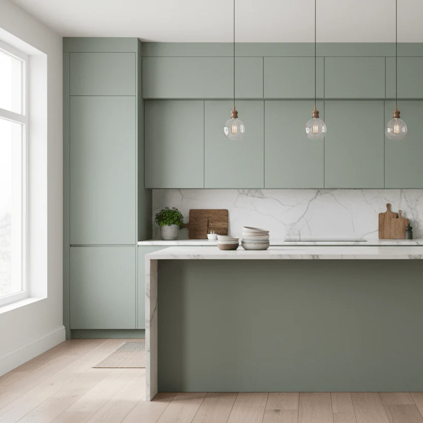 Uni matt sage green kontaktplast - Image 9