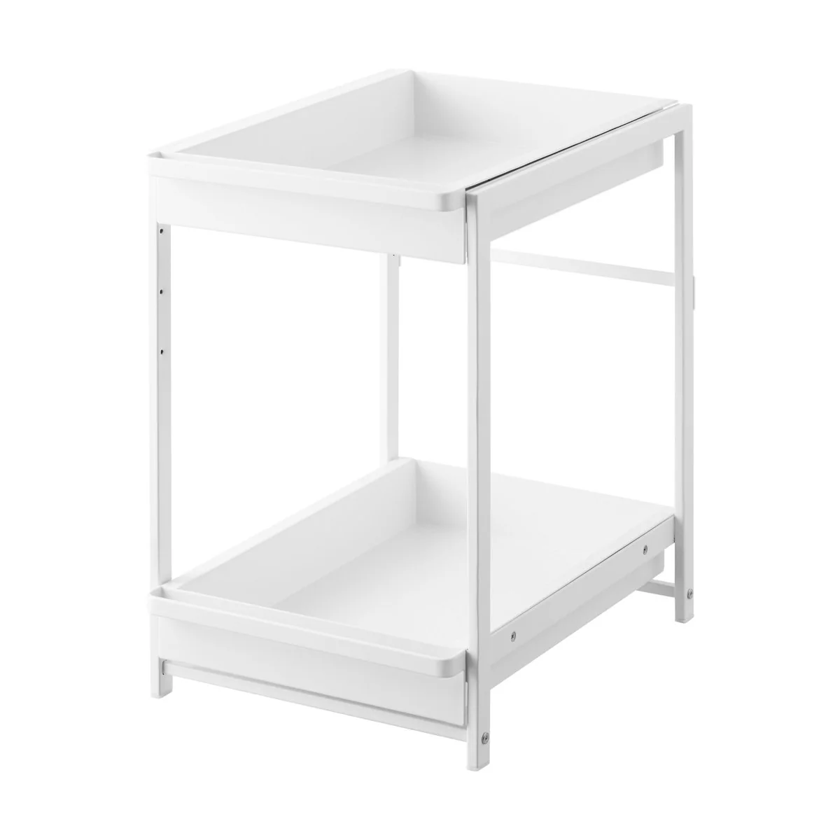 Uttrekkbar oppbevaringshylle hvit - Image 9