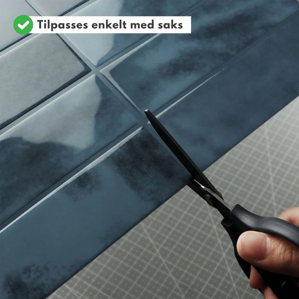 Vareprøve: Adelina blå selvklebende veggfliser - Image 6