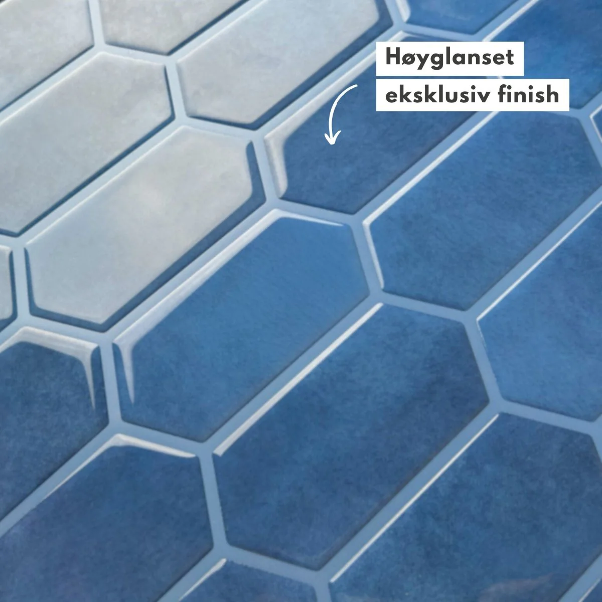 Vareprøve: Alexandra blå selvklebende veggfliser - Image 4
