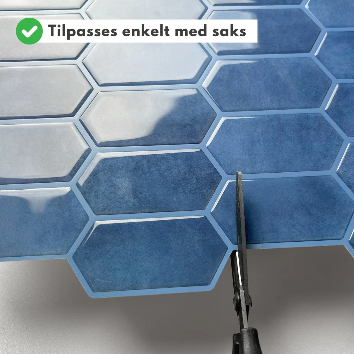 Vareprøve: Alexandra blå selvklebende veggfliser - Image 9