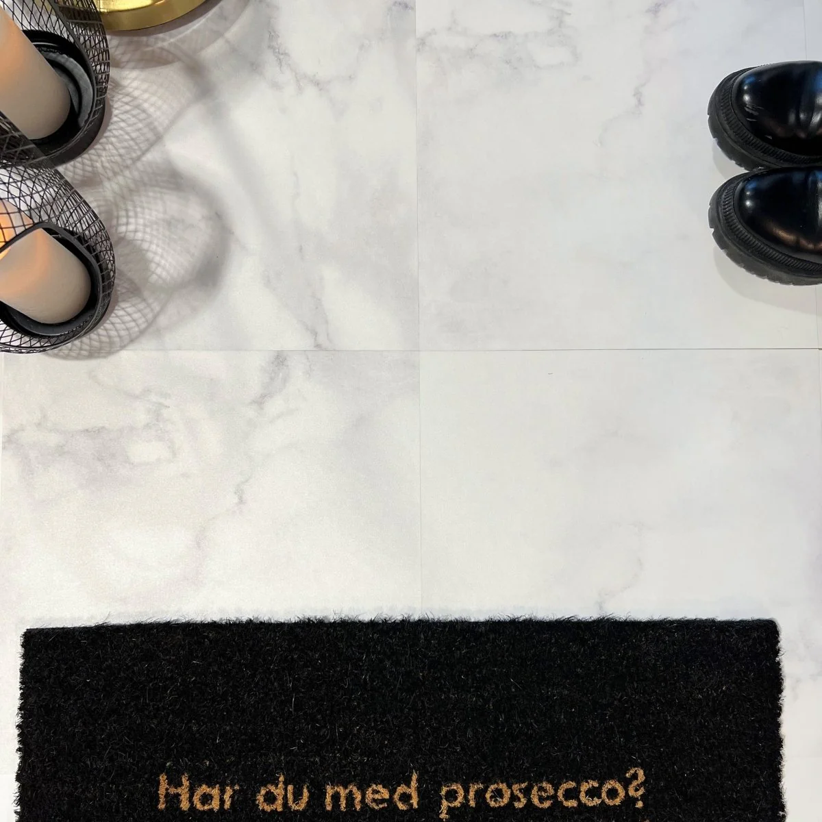 Vareprøve: Athena hvit marmor selvklebende fliser - Image 4