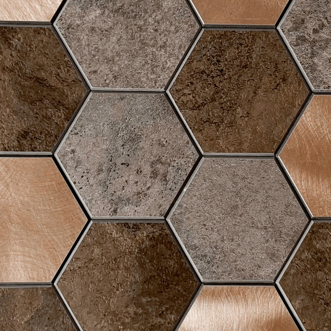 Vareprøve: Bente hexagon selvklebende veggfliser - Image 2