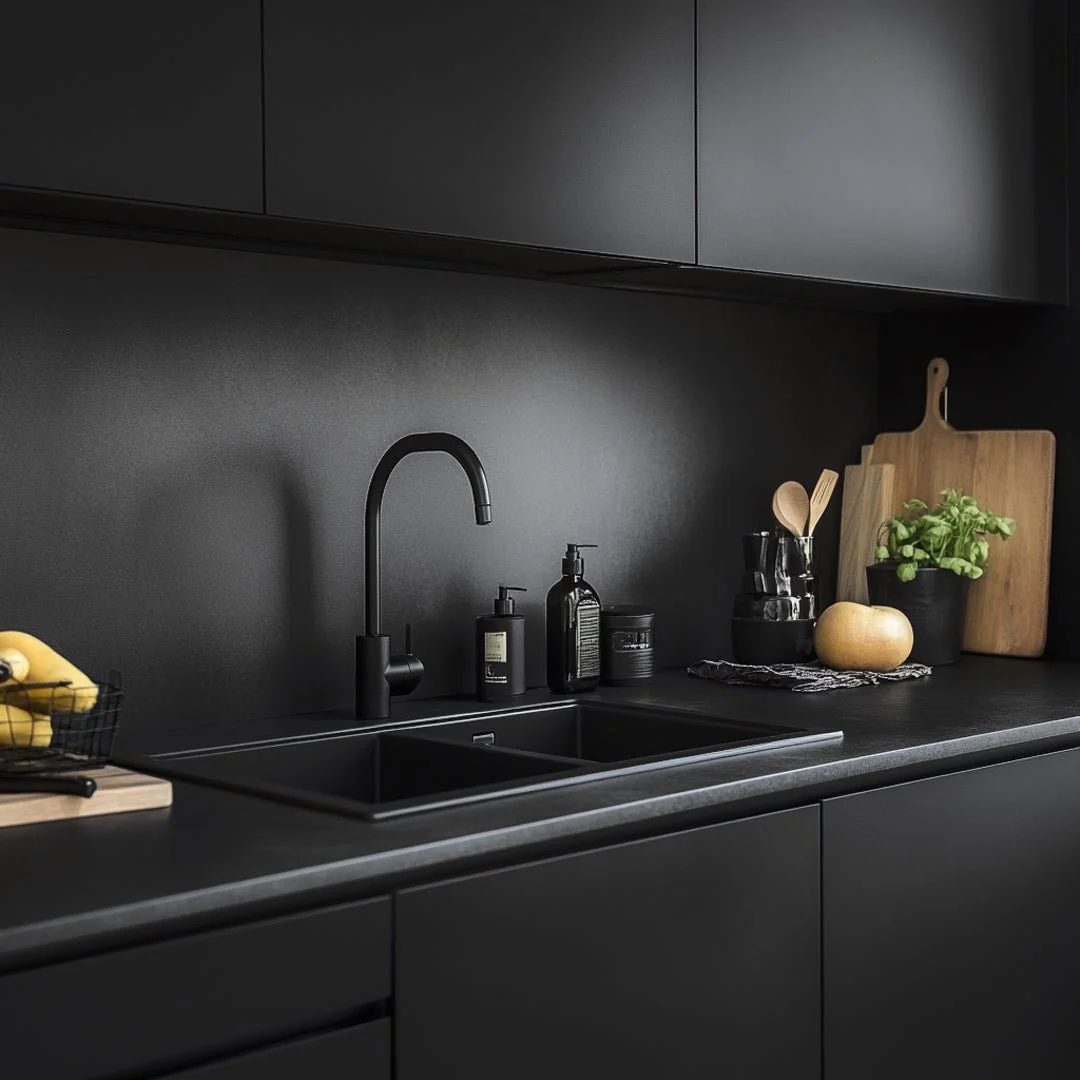 Black supermatt kontaktplast