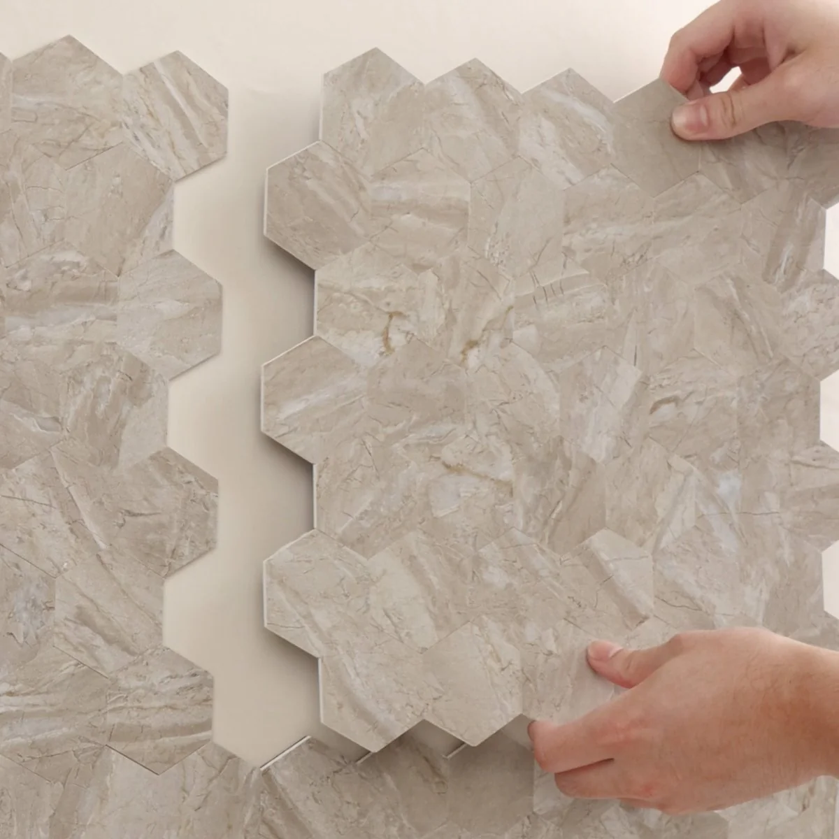 10-pk Grace hexagon selvklebende veggfliser - Image 4