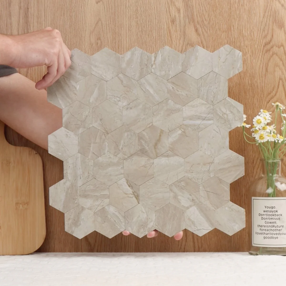10-pk Grace hexagon selvklebende veggfliser - Image 5