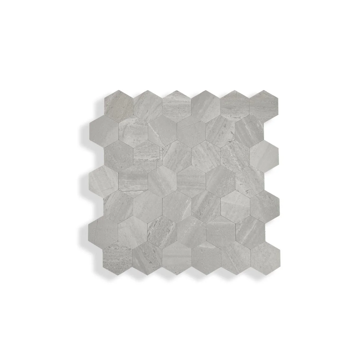 Vareprøve: Hexagon lysegrå betong selvklebende veggfliser - Image 2