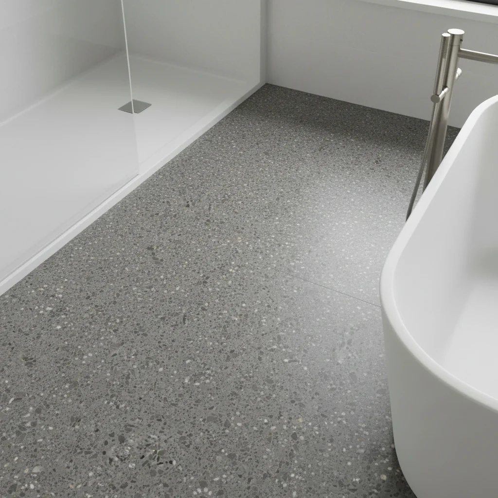 Vareprøve: Lisboa Terrazzo mørkegrå selvklebende fliser - Image 2