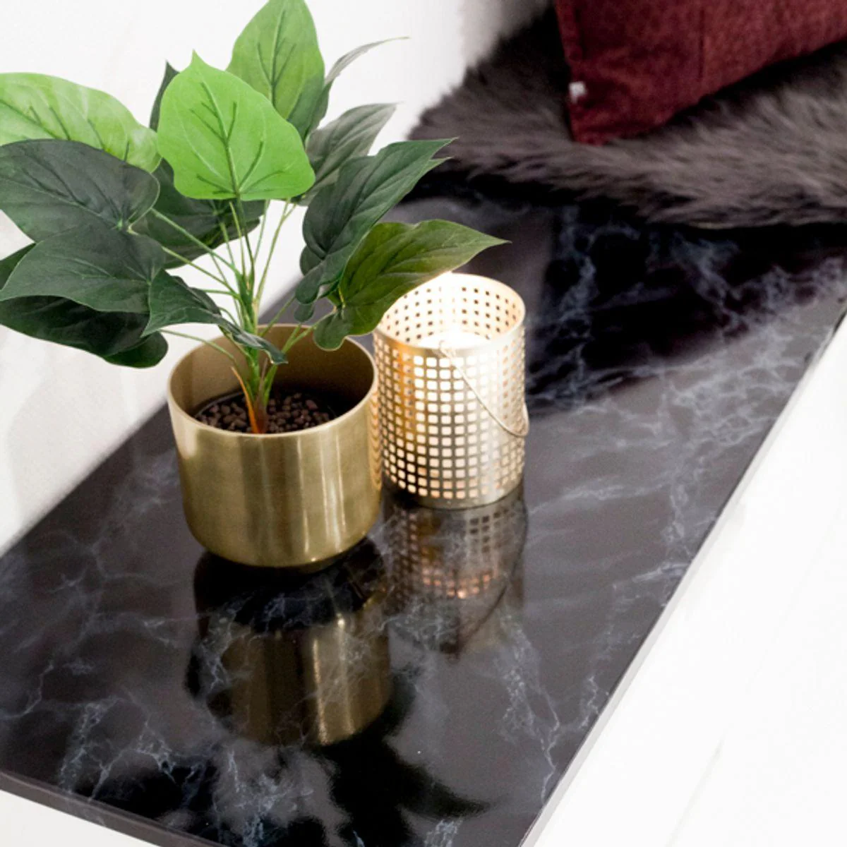 Vareprøve: Marmor sort/blå kontaktplast - Image 6