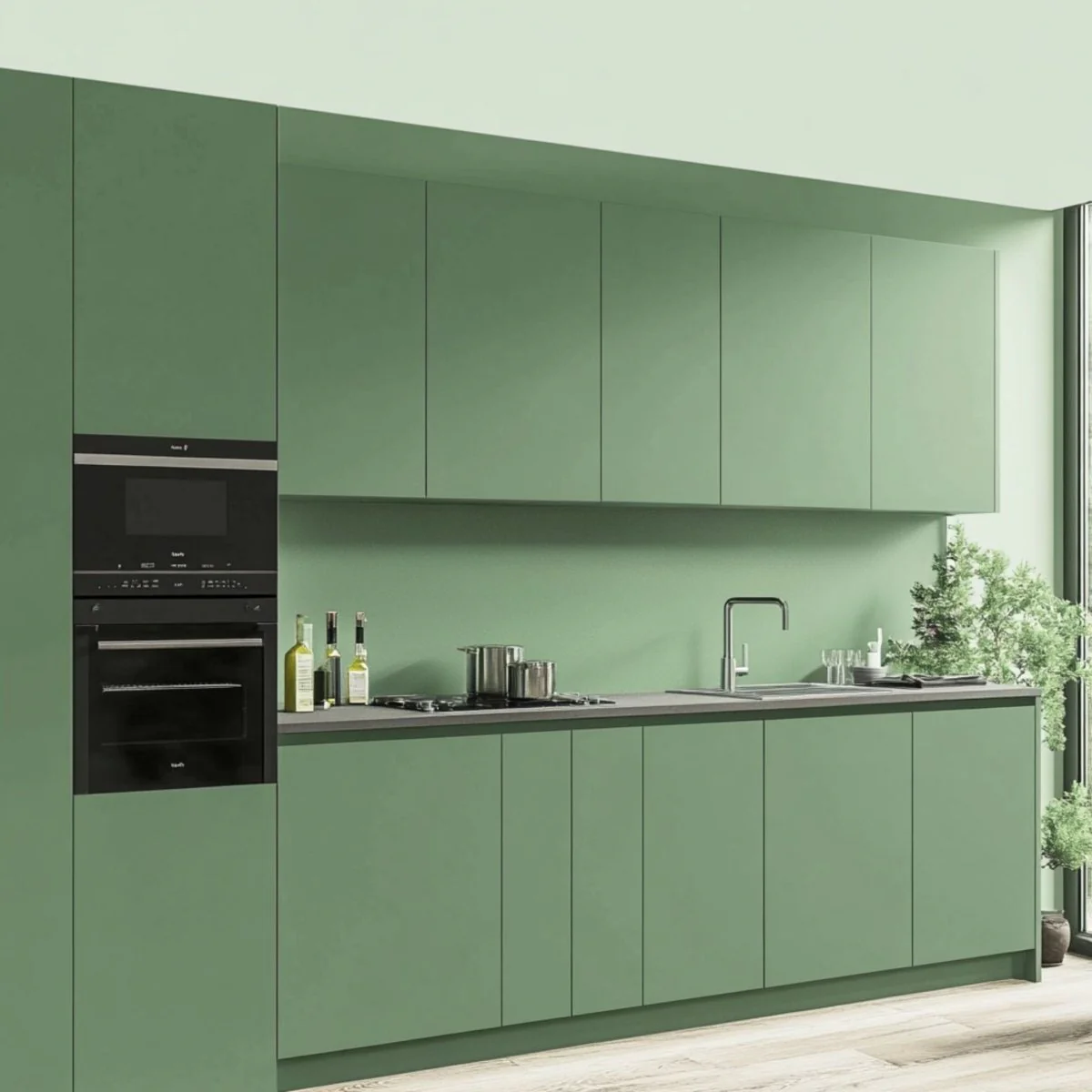 Vareprøve: Uni matt jade green kontaktplast - Image 6