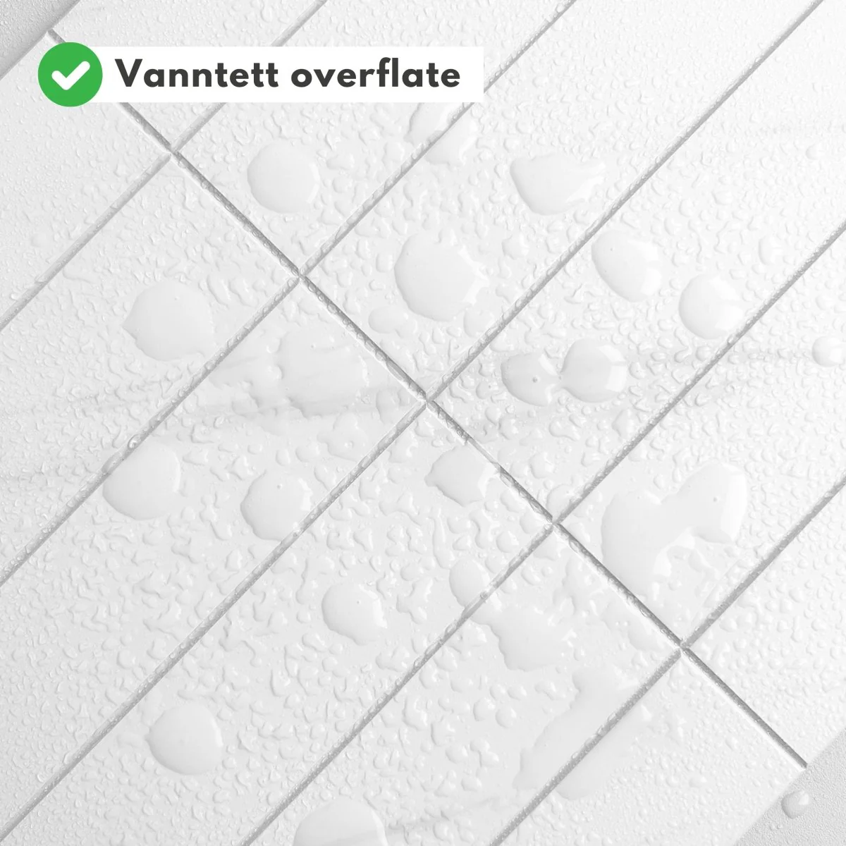 Vareprøver Alma matt hvit selvklebende veggfliser - Image 3