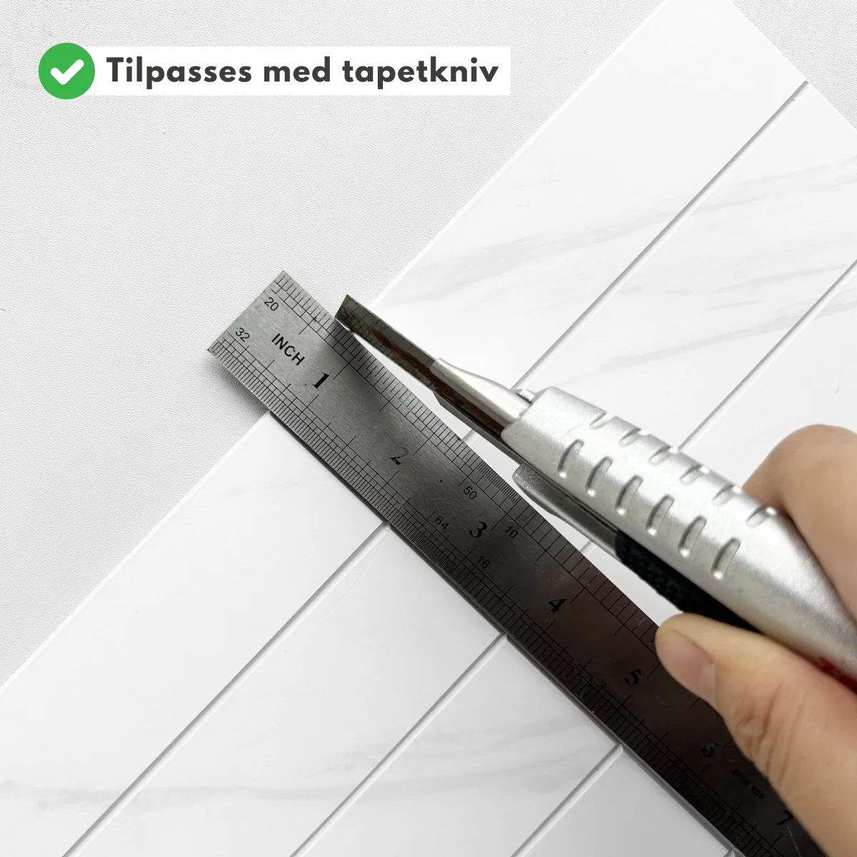 Vareprøver Alma matt hvit selvklebende veggfliser - Image 7