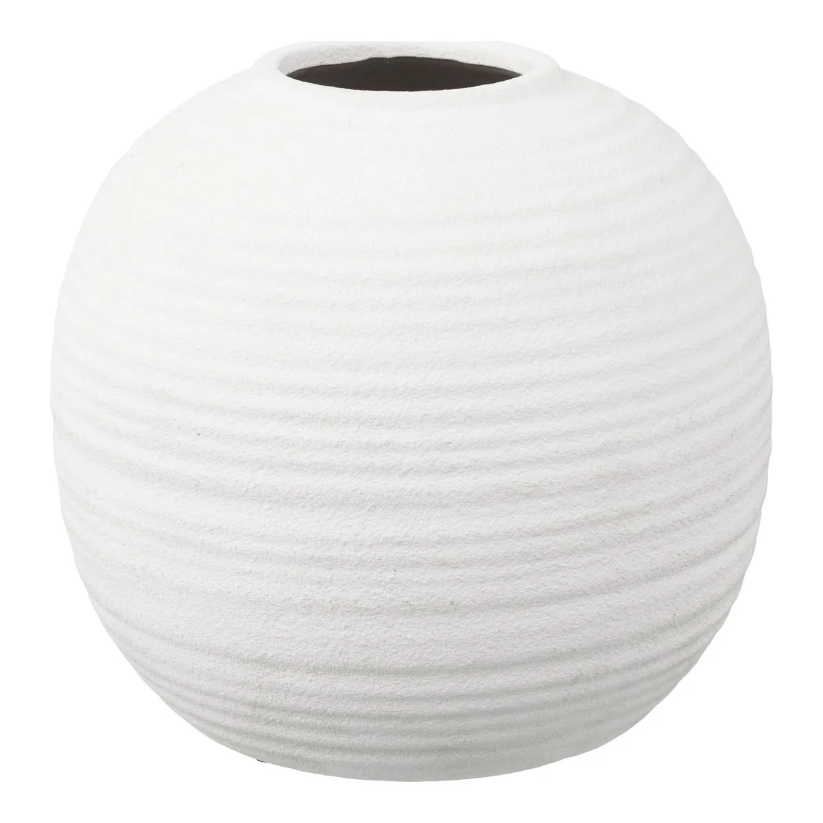 Stor rund vase keramisk hvit ø 30 cm - Image 3