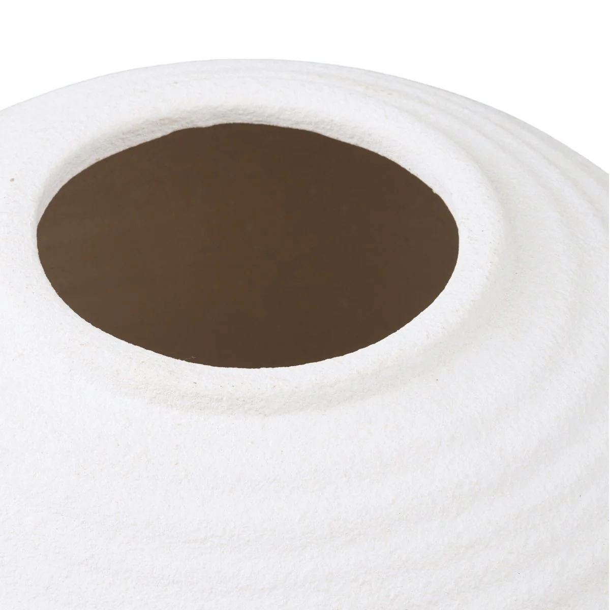 Stor rund vase keramisk hvit ø 30 cm - Image 4