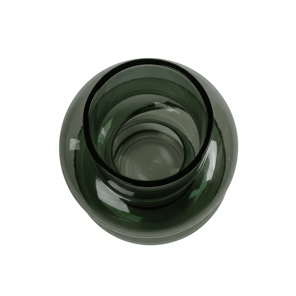 Vase rund flaskegrønn 16 x 26 cm - Image 4