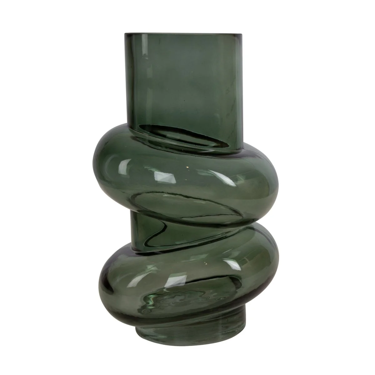 Vase rund flaskegrønn 16 x 26 cm - Image 6
