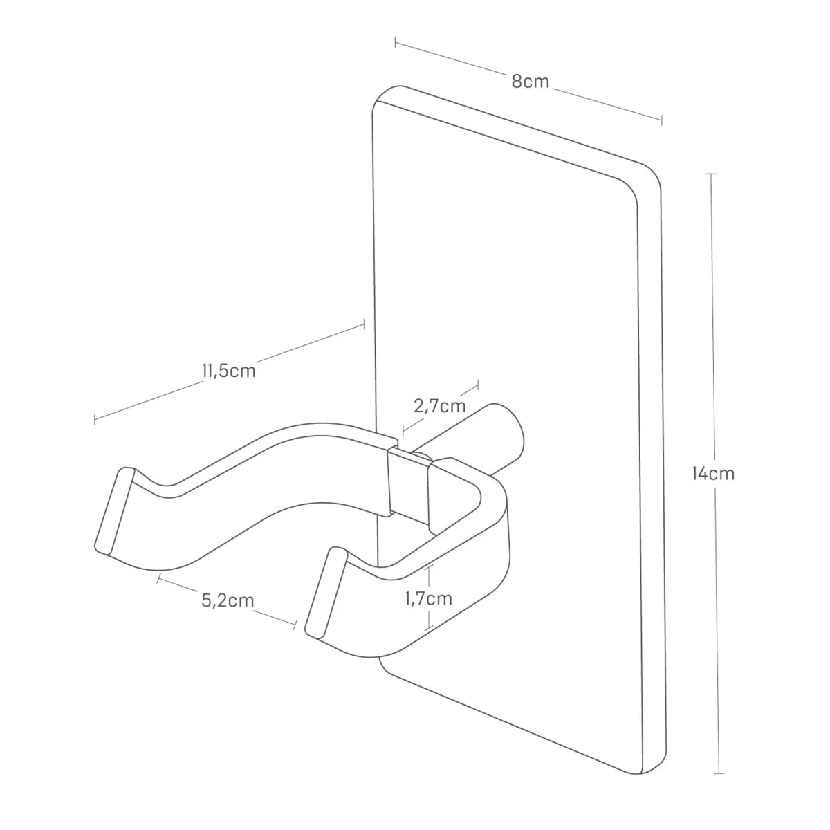 Vegghengt gitarholder sort - Image 7