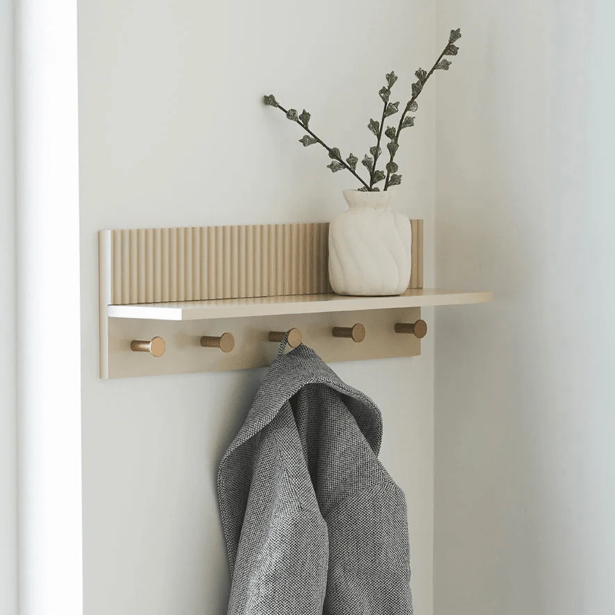 Rocca vegghylle beige med kroker - Image 3
