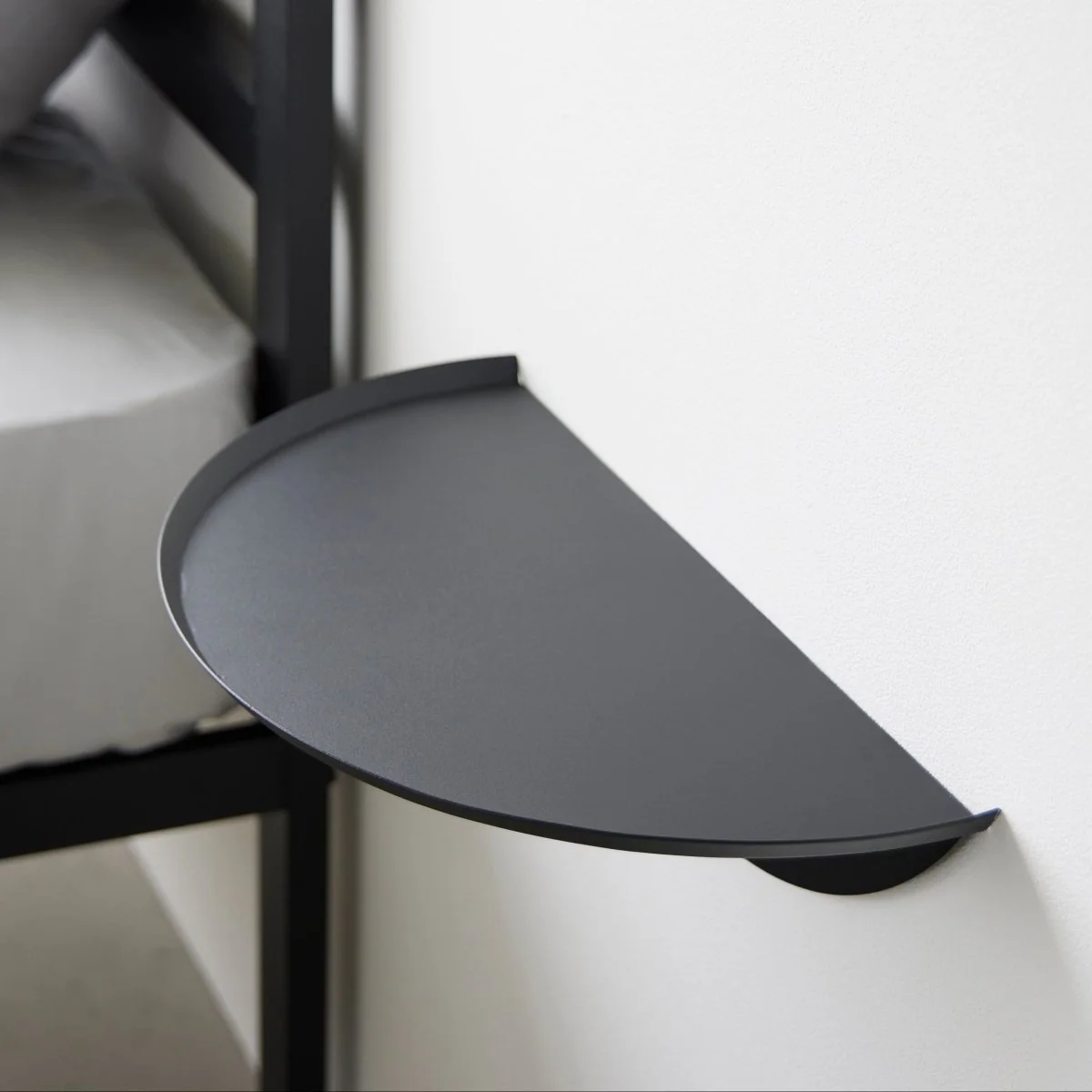 Vegghylle halvrund sort 40 cm - Image 6