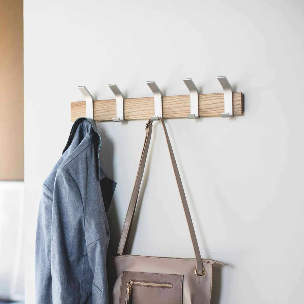 Veggmontert knaggrekke beige  50 x 10 cm - Image 9
