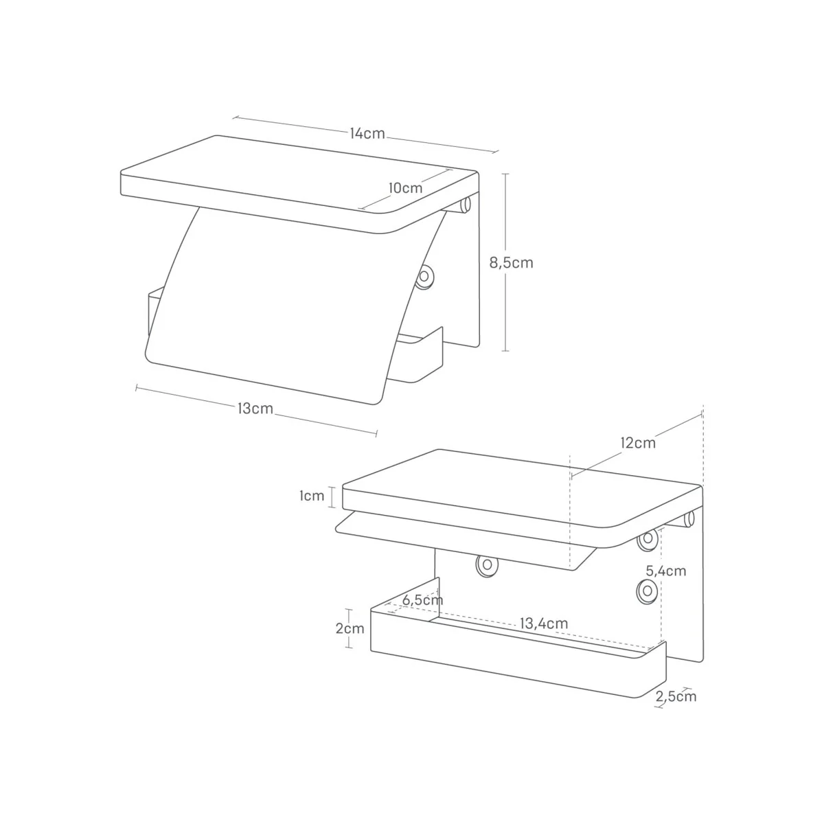 Veggmontert toalettpapirholder hvit - Image 6
