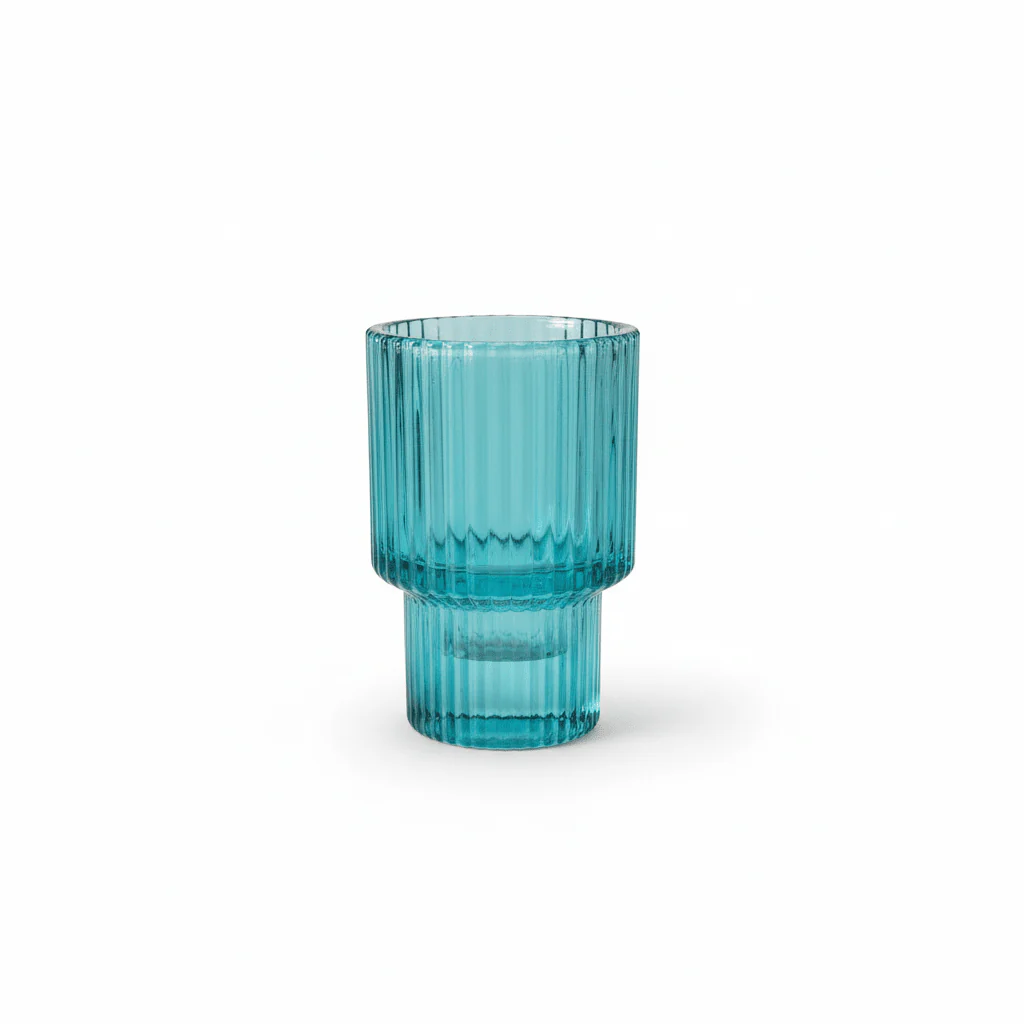 Vendbar lysestake blå 8,8 cm - Image 4
