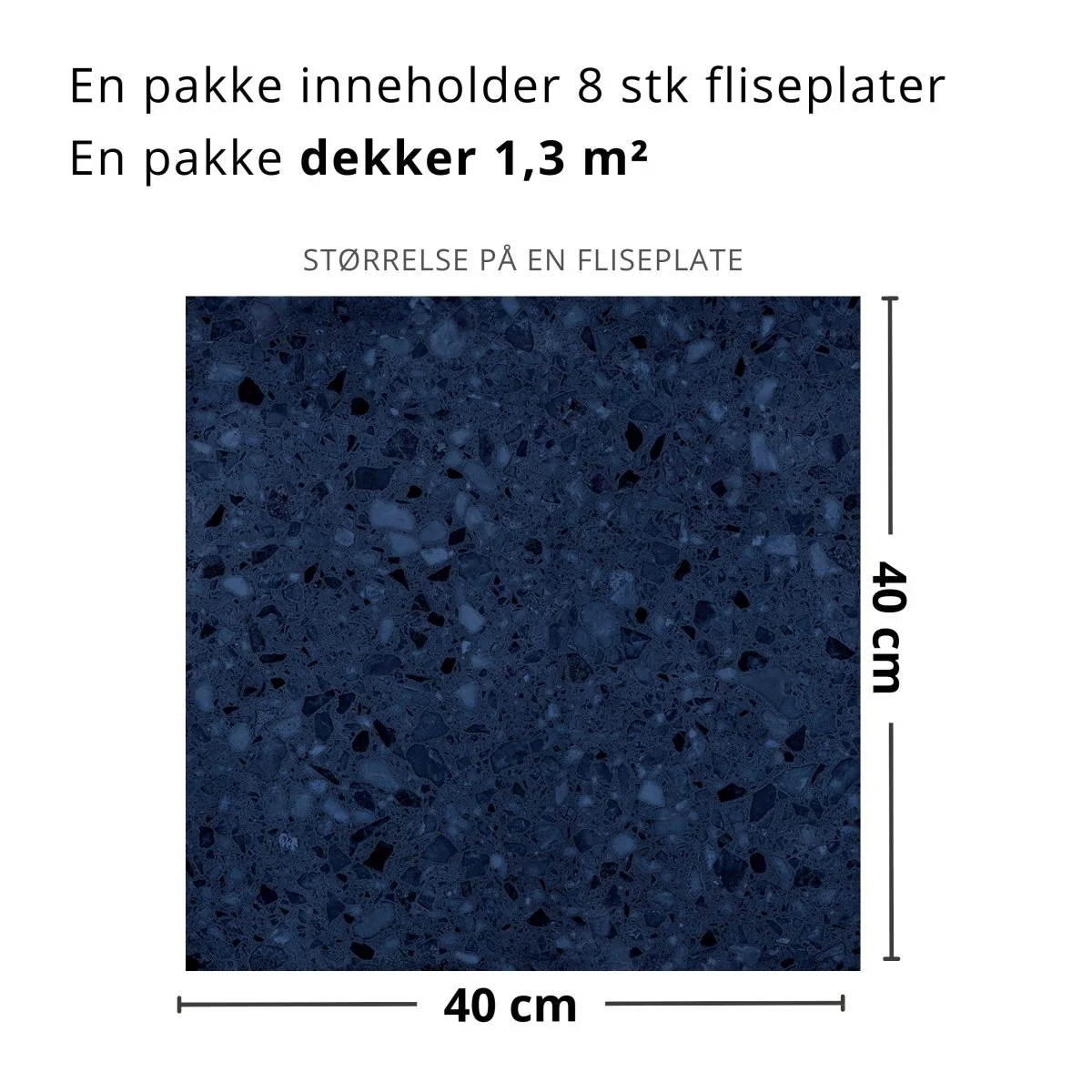 8-pk Lisboa terrazzo blå selvklebende fliser - Image 2