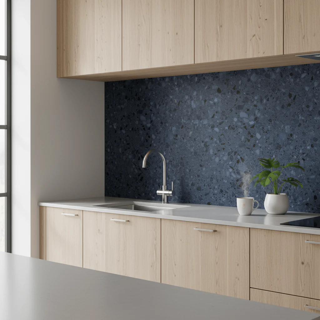 8-pk Lisboa terrazzo blå selvklebende fliser - Image 5