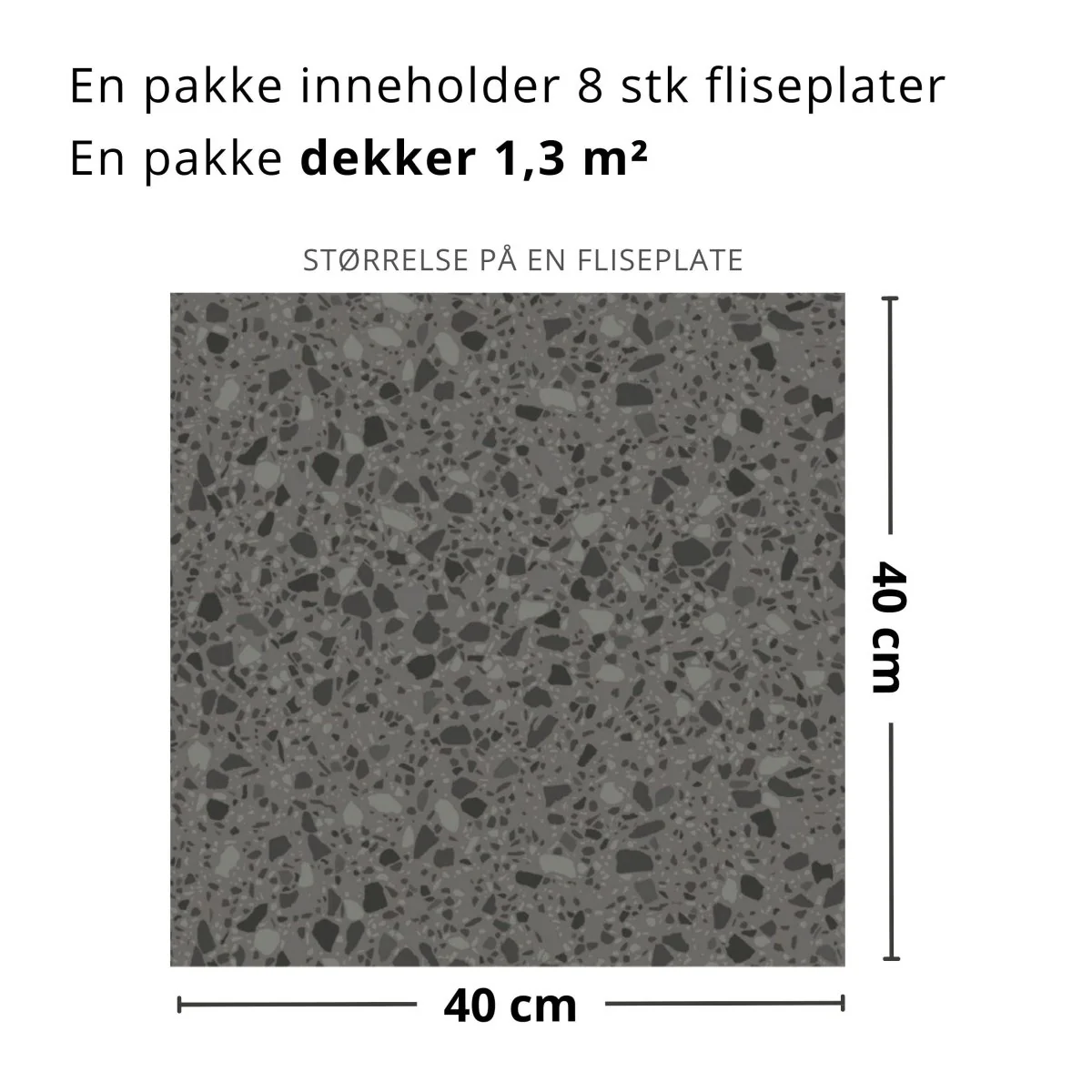 8-pk Venezia terrazzo selvklebende fliser - Image 3