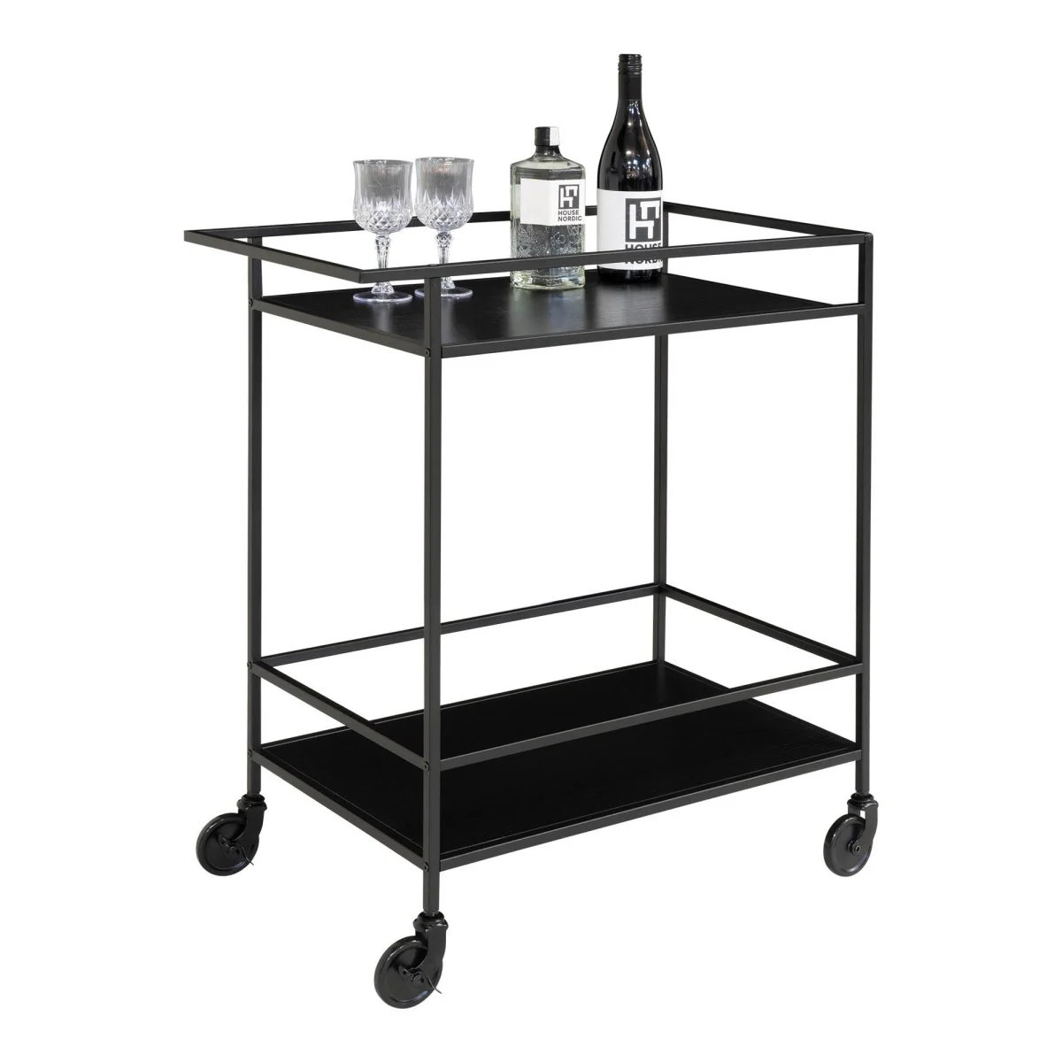 Vita barvogn 68 x 40 x 79 cm, sort metall