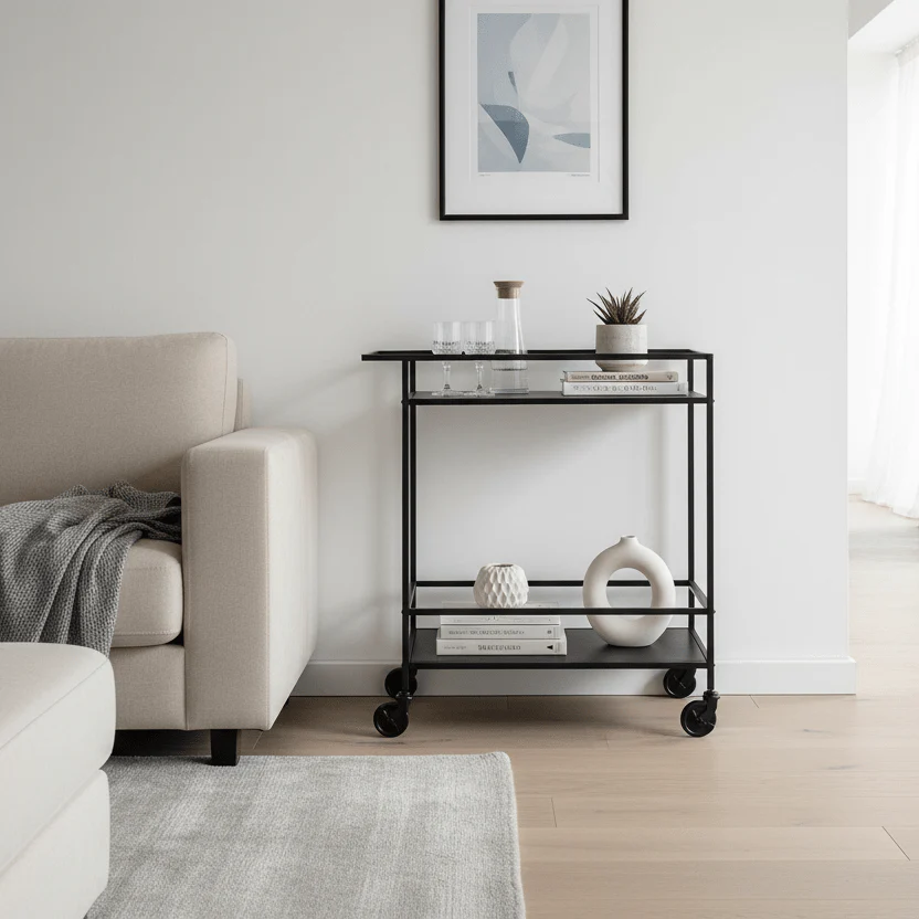 Vita barvogn 68 x 40 x 79 cm, sort metall - Image 2