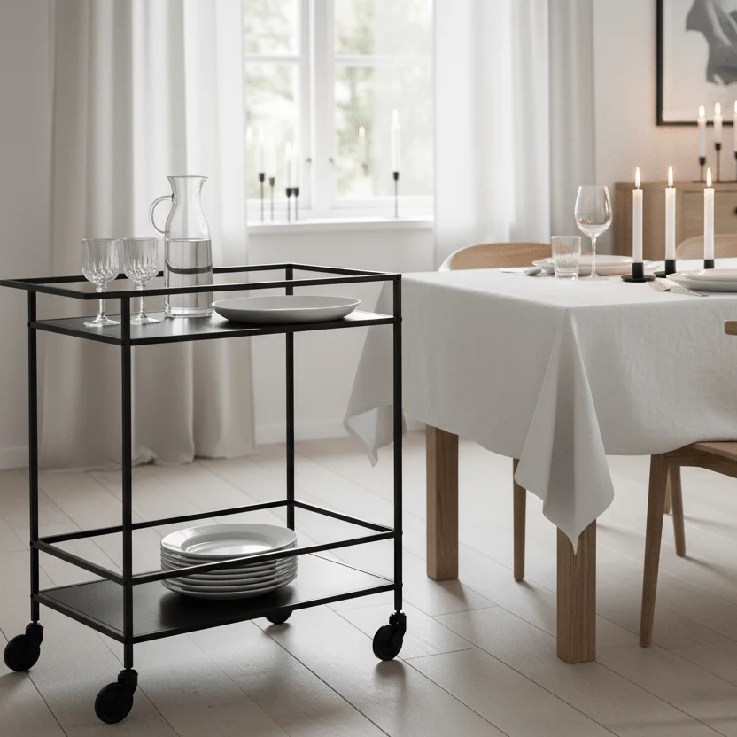 Vita barvogn 68 x 40 x 79 cm, sort metall - Image 4