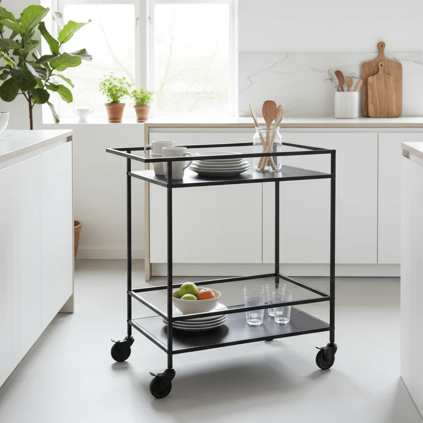 Vita barvogn 68 x 40 x 79 cm, sort metall - Image 6