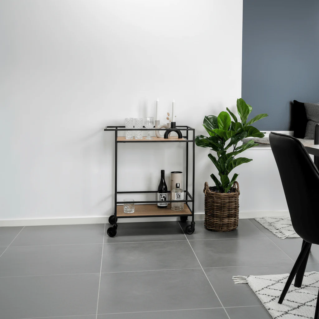 Vita barvogn med 2 hyller sort 68 x 40 x 79 cm