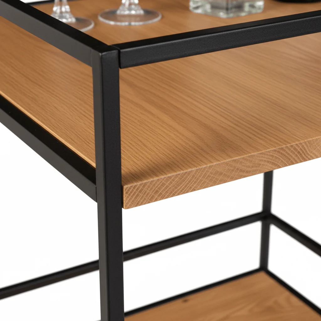 Vita barvogn med 2 hyller sort 68 x 40 x 79 cm - Image 2