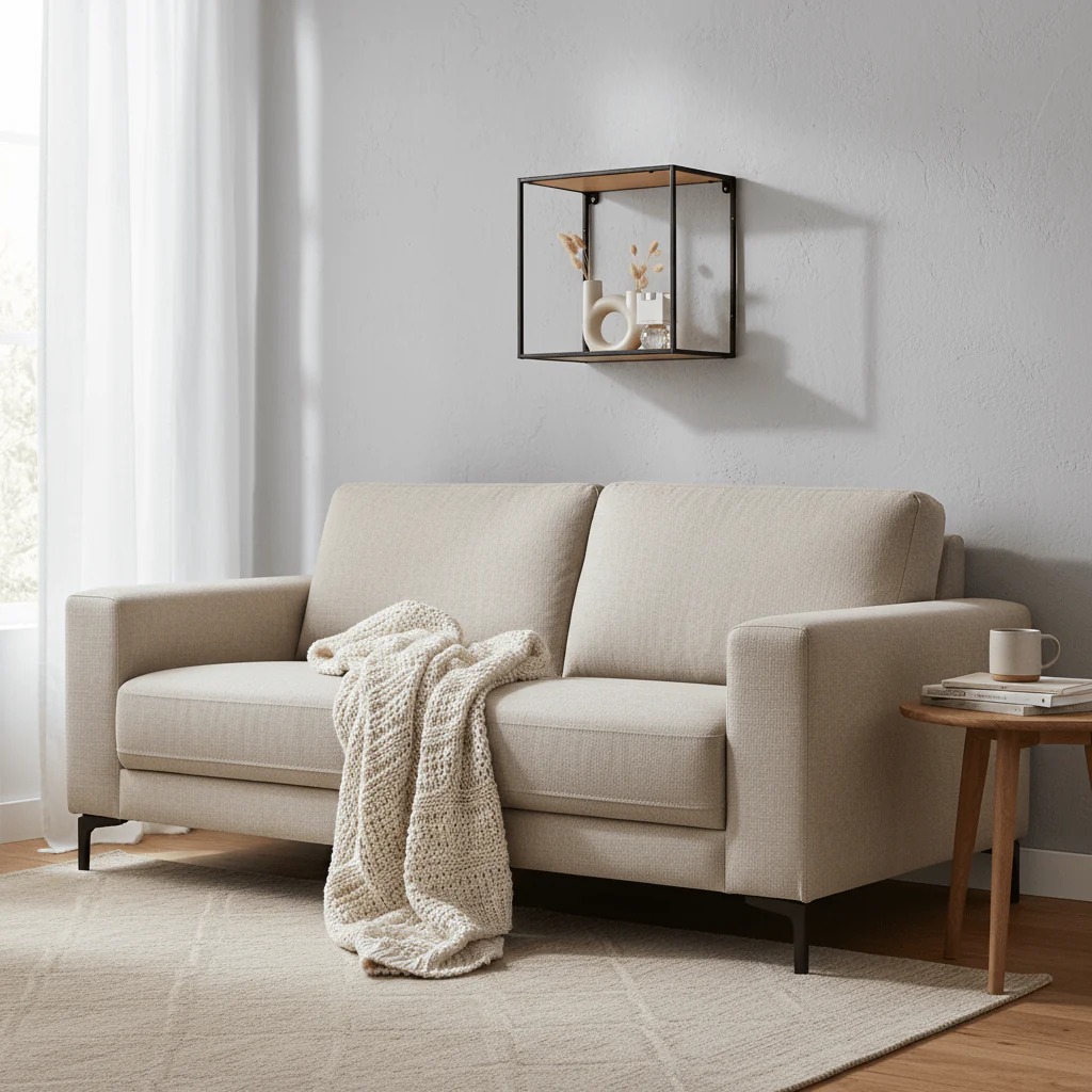 Vita vegghylle eikelook sort ramme 36 x 36 cm - Image 4