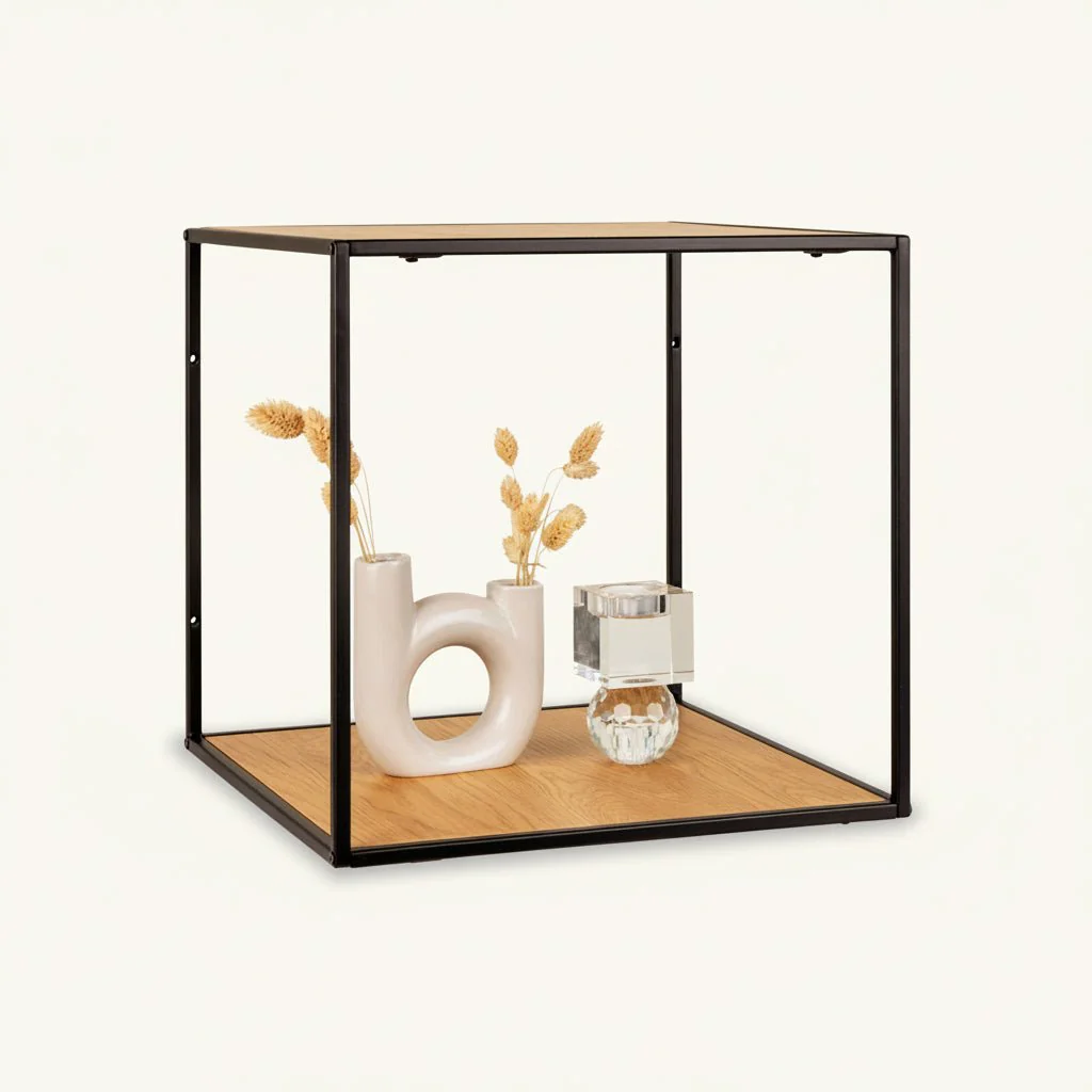 Vita vegghylle eikelook sort ramme 36 x 36 cm - Image 5