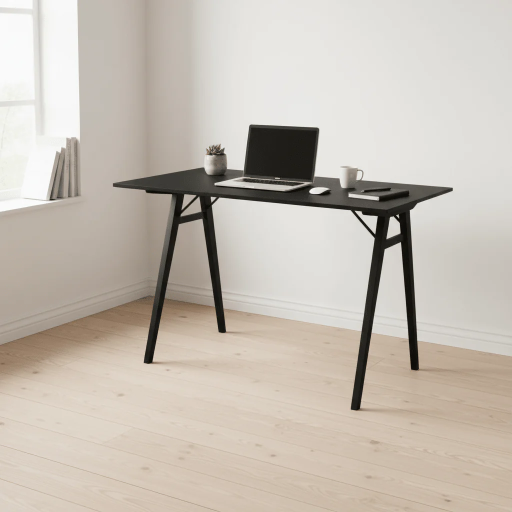 Vojens skrivebord sort 120 × 60 cm